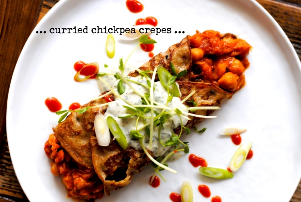 Curried Chickpea Crepes